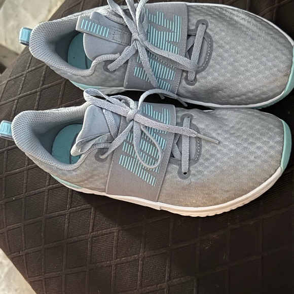 Kids Gray and Blue Athletic Shoes - Picture 1 of 4